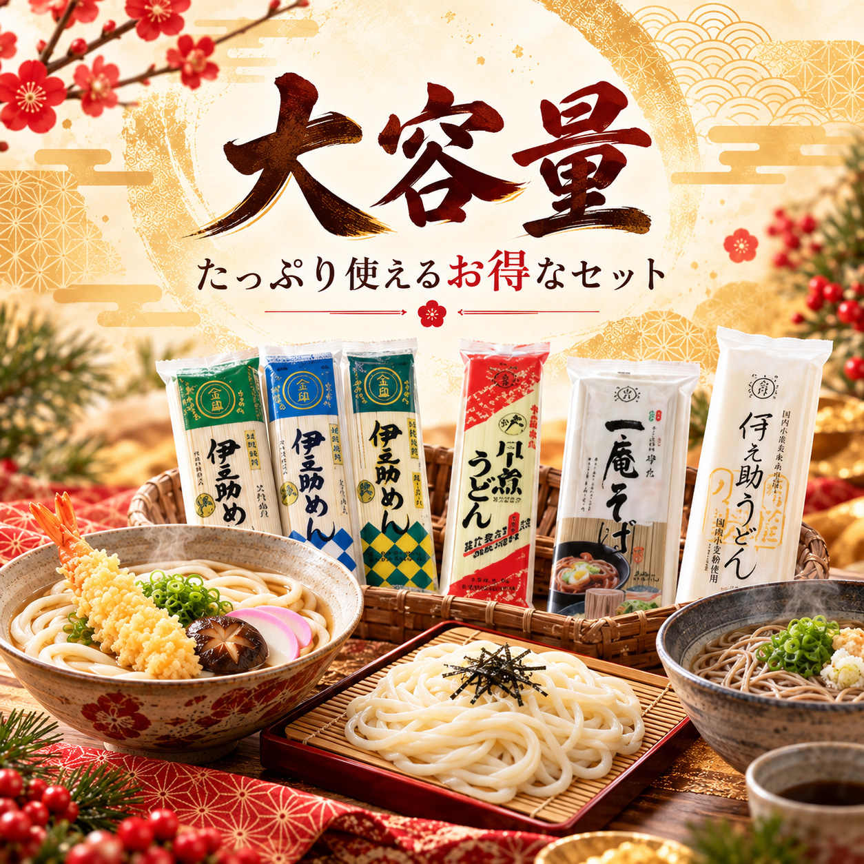 お歳暮冬ギフト2026（ver.2） 神埼そうめん・うどん・とんこつラーメン